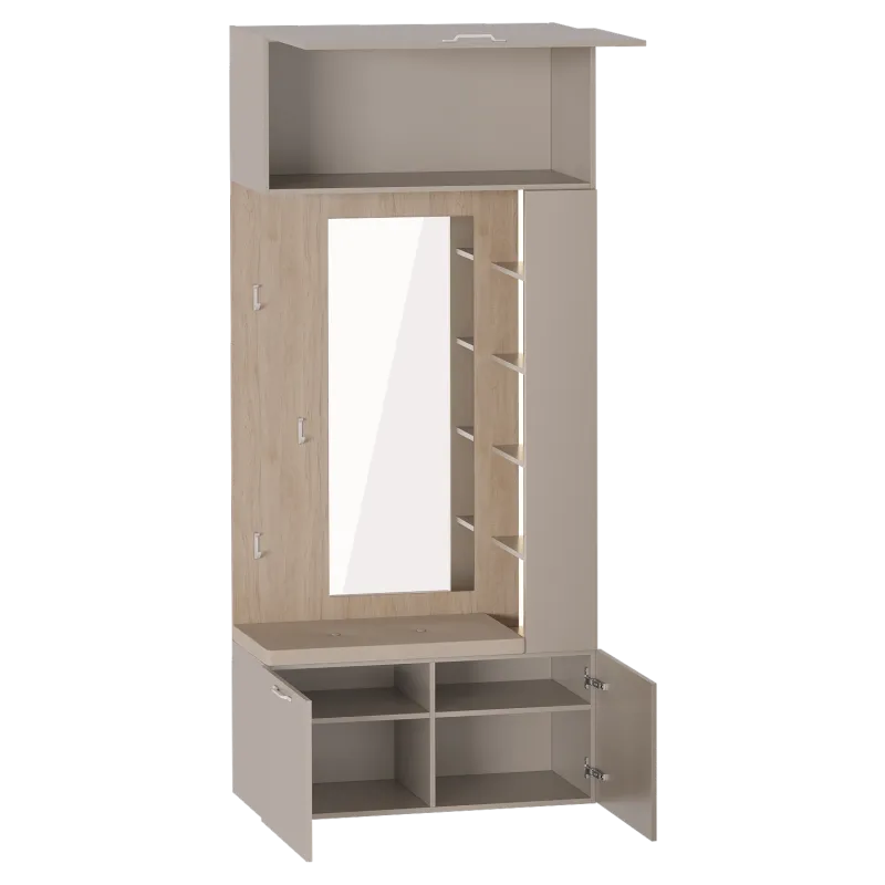 Вешалка с зеркалом "Джерси" прихожая Вариант 2