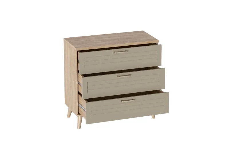 Комод 3 ящ "Гавана" спальня Светло-серый